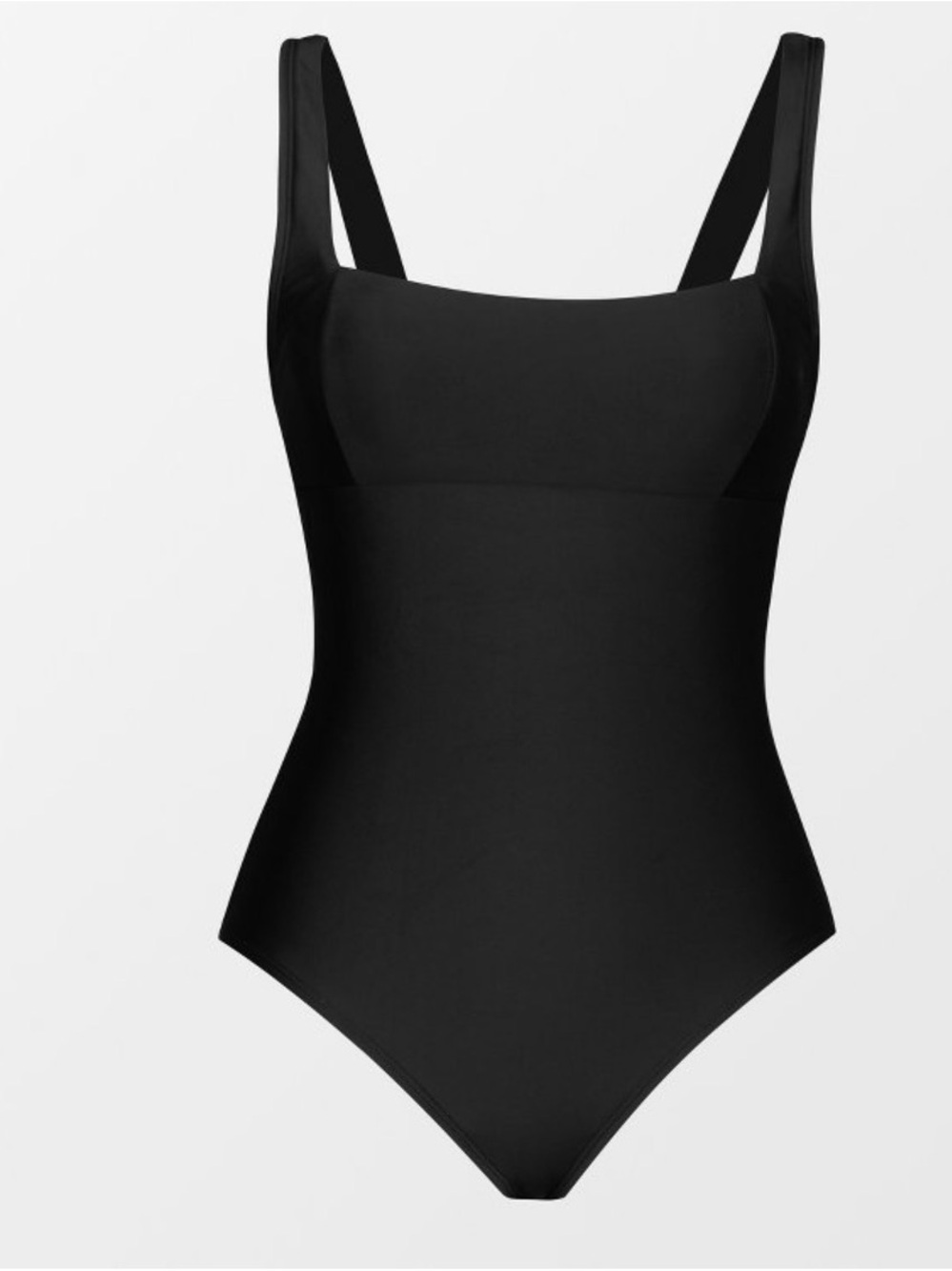Cupshe Sleek Black Scoop One-Piece Swimsuit